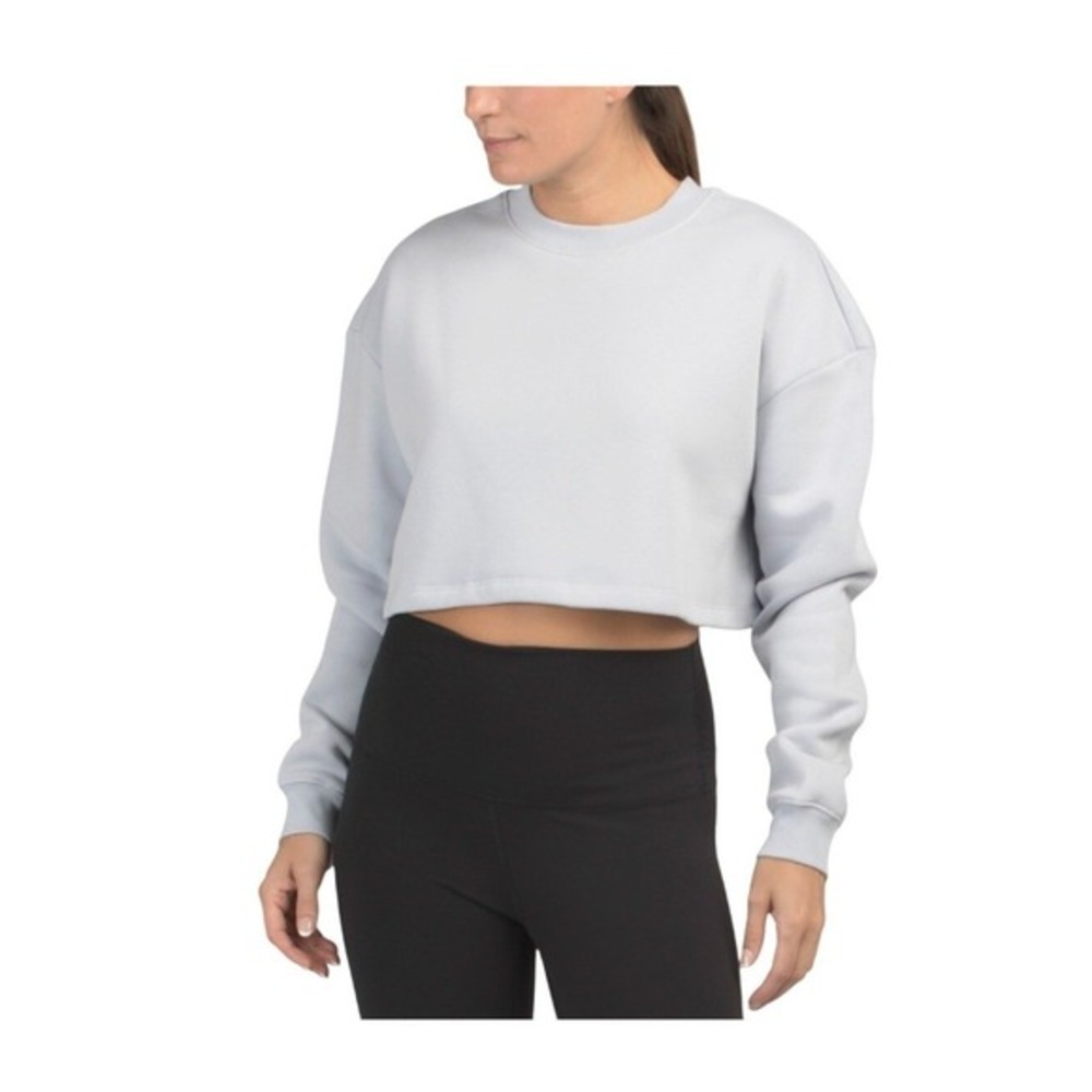 IVL Collective Cropped Sweatshirt Light‎ Gray Dawn Fleece S